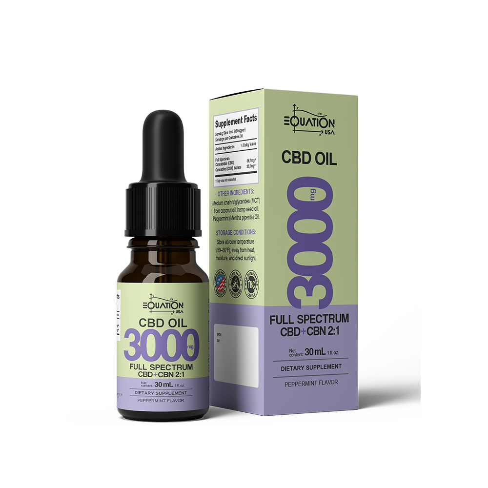 FULL SPECTRUM ( CBD + CBN 2:1 ) 3000mg/30mL – Equation Shop FULL SPECTRUM ( CBD + CBN 2:1 ) 3000mg/30mL – Equation Shop