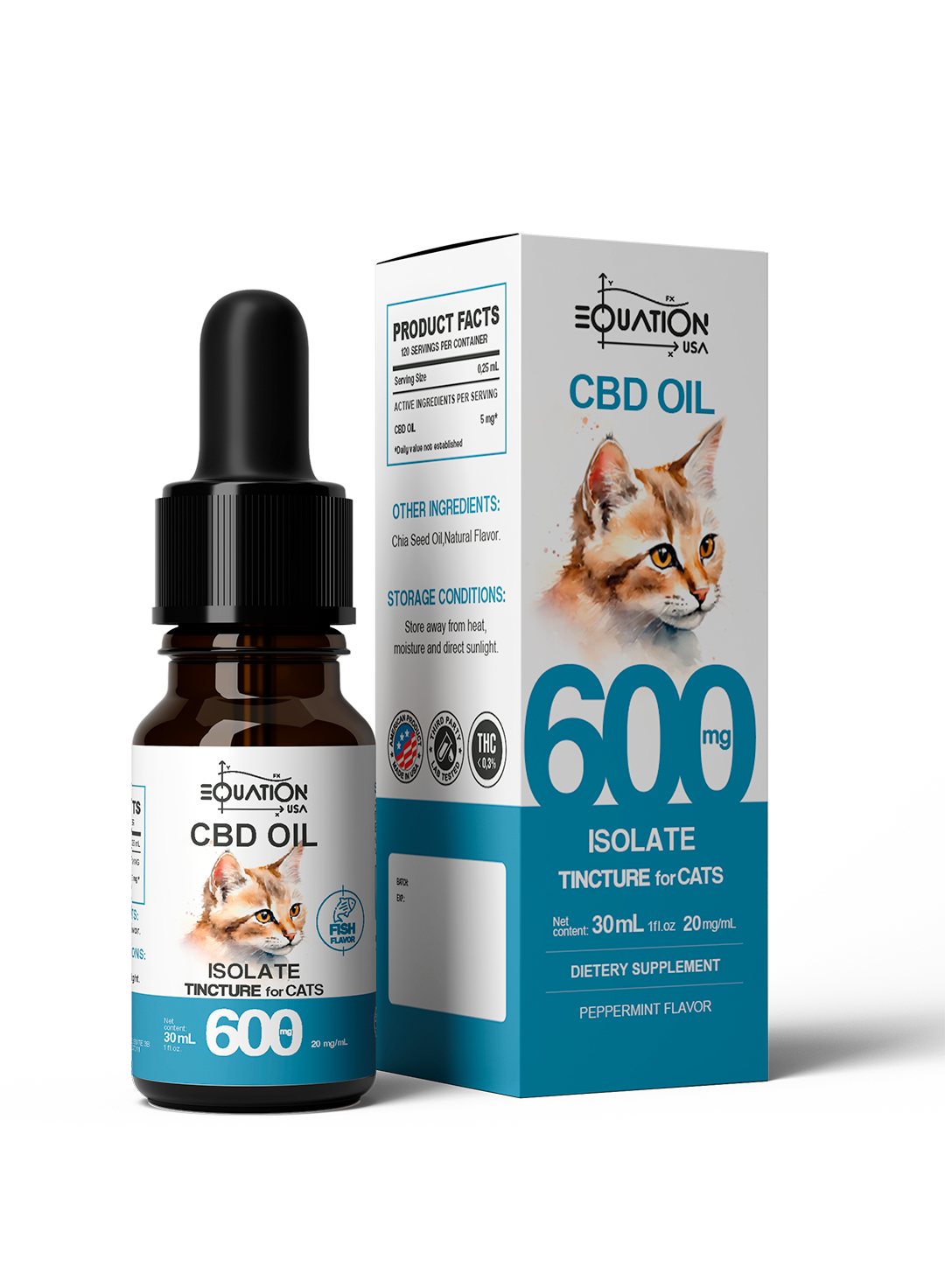 PET (FOR CATS) HEMP EXTRACT ISOLATE   600mg/30mL